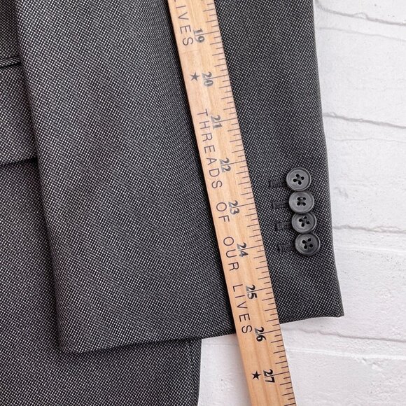 Joseph Abboud Blazer Men 56R‎ Gray Bespoke Birdseye Reda Super 130s Wool Jacket - Picture 13 of 16